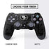 NFL San Franciso 49ers Black & White PS4 Pro/Slim Controller Skin