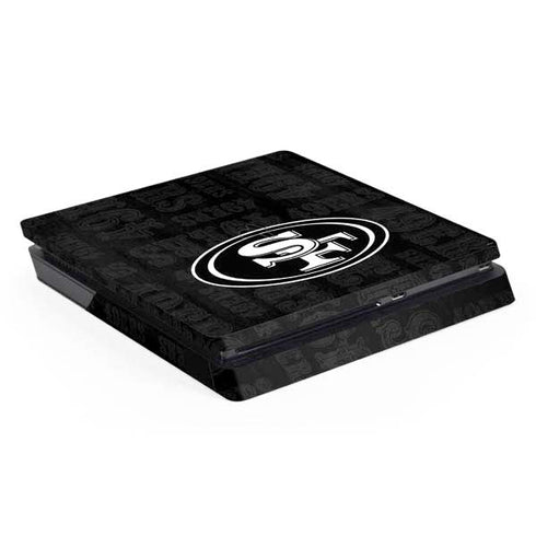 NFL San Franciso 49ers Black & White PS4 Slim Skin