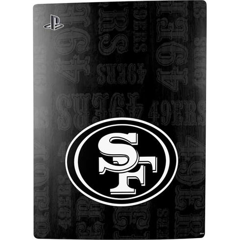 NFL San Franciso 49ers Black & White PS5 Bundle Skin