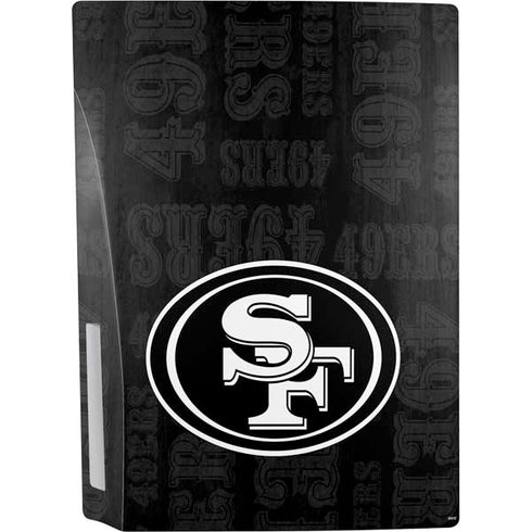 NFL San Franciso 49ers Black & White PS5 Bundle Skin