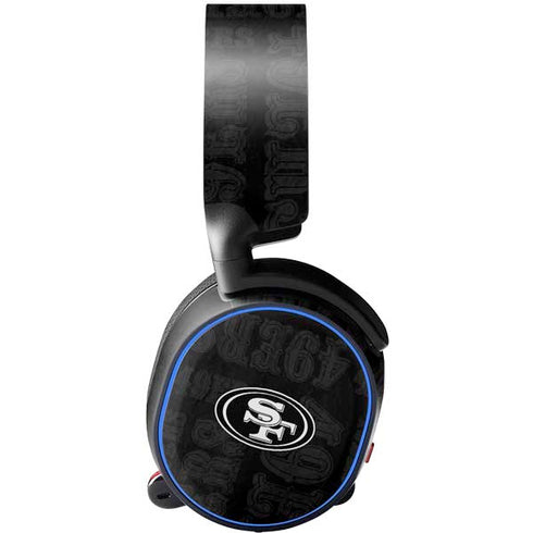 NFL San Franciso 49ers Black & White SteelSeries Arctis 5 Skin