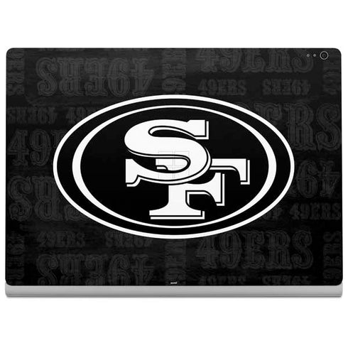 NFL San Franciso 49ers Black & White Surface Book 2 13.5in Skin