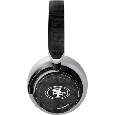 NFL San Franciso 49ers Black & White Surface Headphones Skin