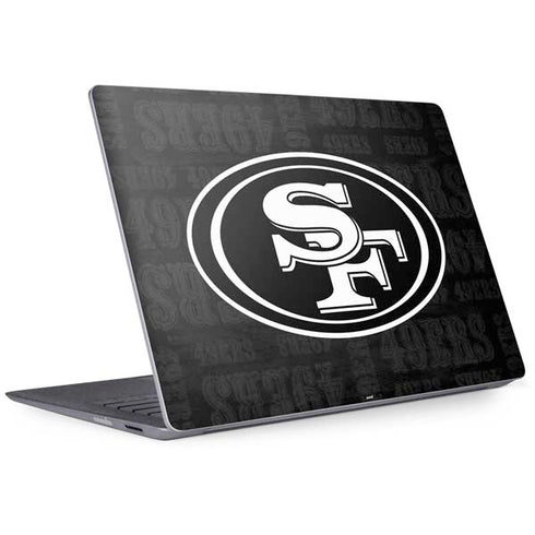 NFL San Franciso 49ers Black & White Surface Laptop 2 Skin