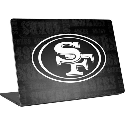NFL San Franciso 49ers Black & White Surface Laptop 4 15in Skin
