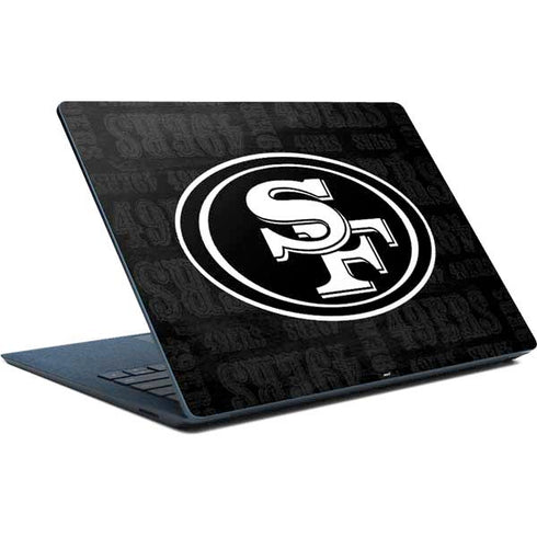 NFL San Franciso 49ers Black & White Surface Laptop Skin