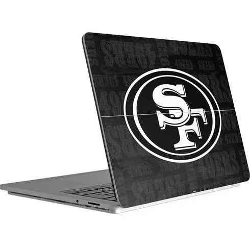 NFL San Franciso 49ers Black & White Surface Laptop Studio Skin