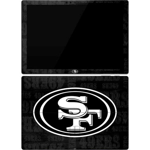 NFL San Franciso 49ers Black & White Surface Pro 7 Skin