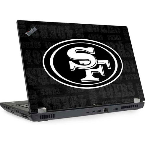NFL San Franciso 49ers Black & White Lenovo ThinkPad Skin