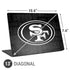 NFL San Franciso 49ers Black & White Universal Laptop 13in (10.6 x 7.6in) Skin