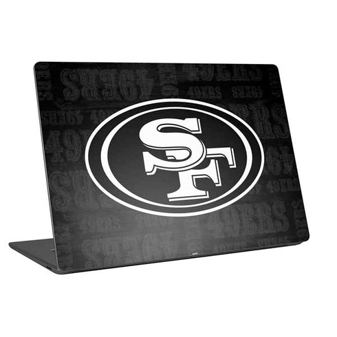 NFL San Franciso 49ers Black & White Universal Laptop 16.6in (13.4 x 9.7in) Skin