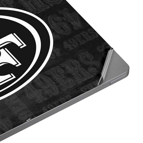 NFL San Franciso 49ers Black & White Universal Laptop 16.6in (13.4 x 9.7in) Skin