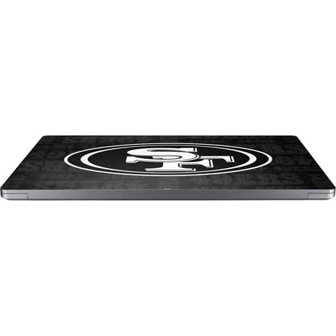 NFL San Franciso 49ers Black & White Universal Laptop 16in (13 x 9.4in) Skin