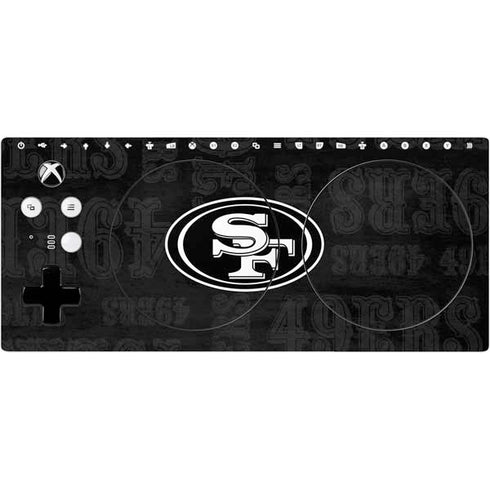 NFL San Franciso 49ers Black & White Xbox Adaptive Controller Skin