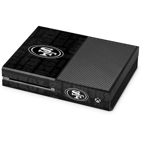 NFL San Franciso 49ers Black & White Xbox One Console Skin