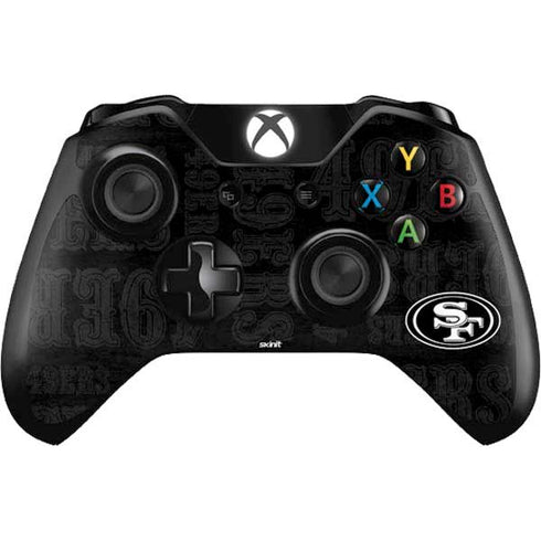 NFL San Franciso 49ers Black & White Xbox One Controller Skin