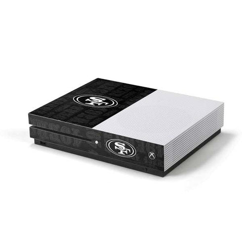NFL San Franciso 49ers Black & White Xbox One S Console Skin