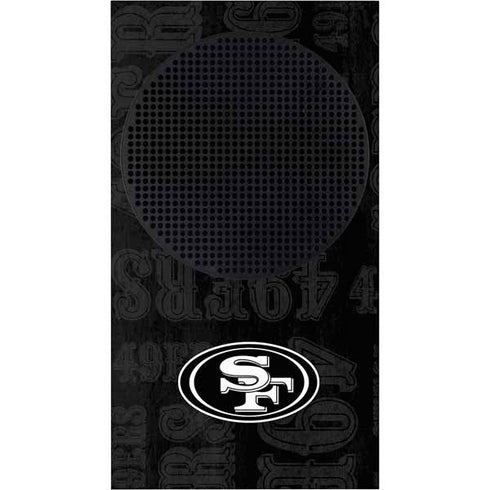 NFL San Franciso 49ers Black & White Xbox Series S Console Skin