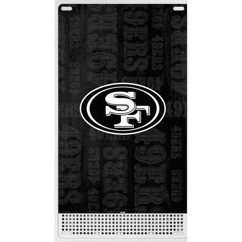 NFL San Franciso 49ers Black & White Xbox Series S Console Skin