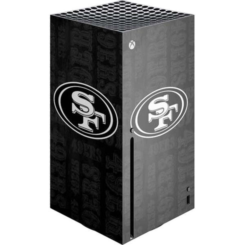 NFL San Franciso 49ers Black & White Xbox Series X Console Skin