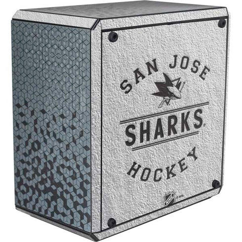 NHL San Jose Sharks Black Text Cooler Master MasterBox Q300L Mini Tower Skin