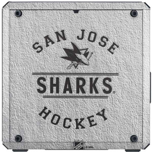 NHL San Jose Sharks Black Text Cooler Master MasterBox Q300L Mini Tower Skin