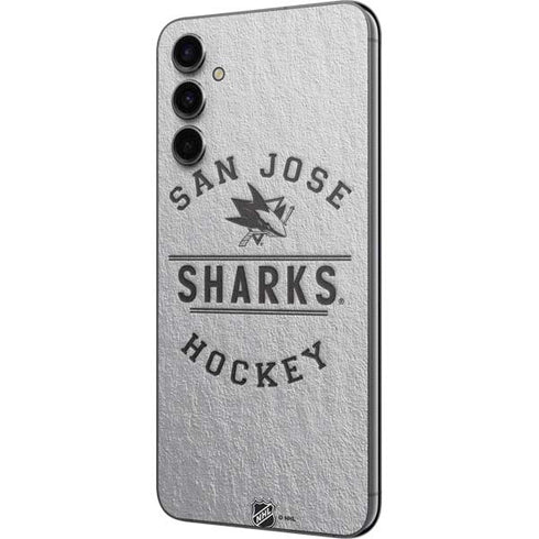 NHL San Jose Sharks Black Text Galaxy A14 5G Skin