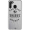 NHL San Jose Sharks Black Text Galaxy A21 Clear Case