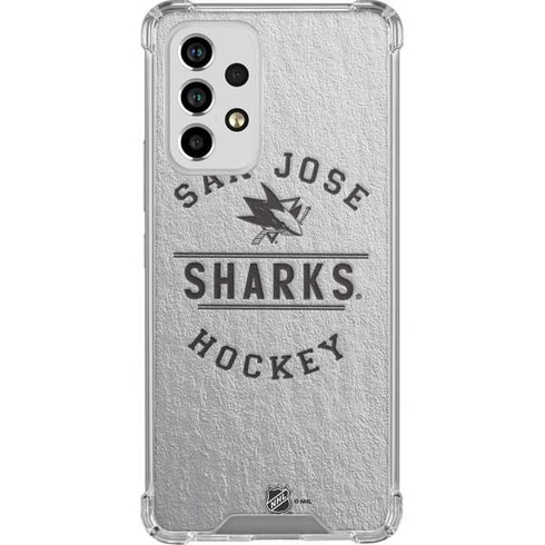 NHL San Jose Sharks Black Text Galaxy A33 5G Clear Case