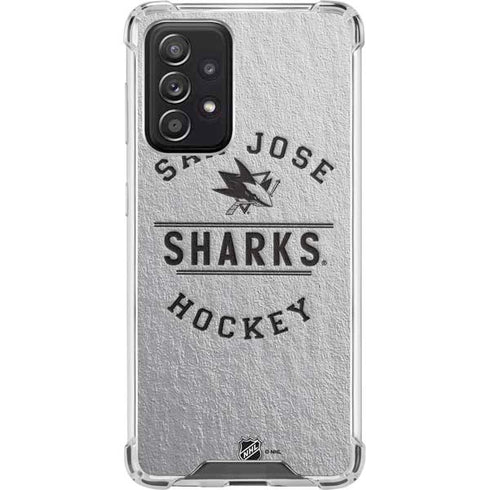 NHL San Jose Sharks Black Text Galaxy A52 5G Clear Case