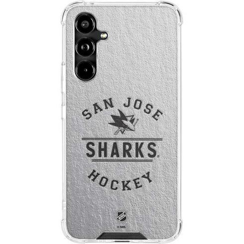 NHL San Jose Sharks Black Text Galaxy A54 5G Clear Case