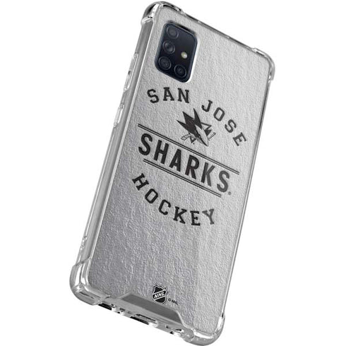 NHL San Jose Sharks Black Text Galaxy A71 5G Clear Case