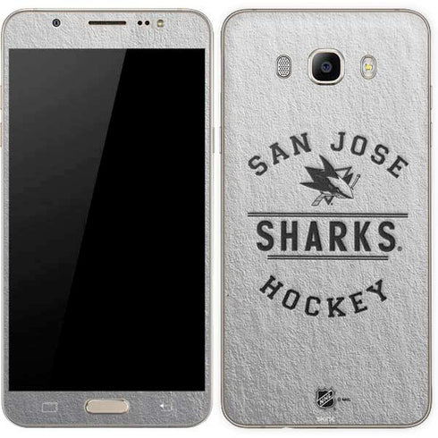 NHL San Jose Sharks Black Text Galaxy J7 Skin