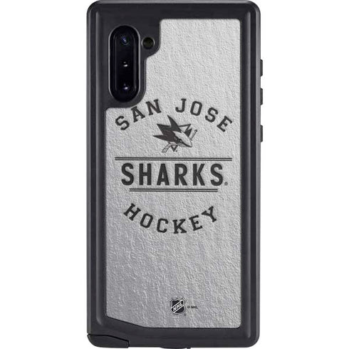 NHL San Jose Sharks Black Text Galaxy Note 10 Waterproof Case