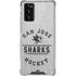 NHL San Jose Sharks Black Text Galaxy Note20 5G Clear Case