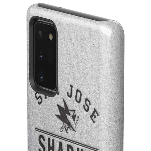 NHL San Jose Sharks Black Text Galaxy Note20 5G Pro Case