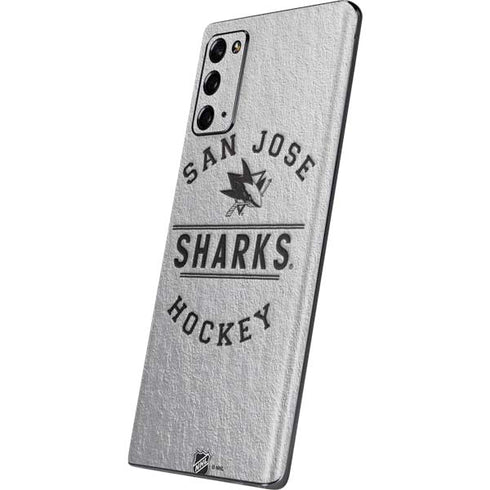 NHL San Jose Sharks Black Text Galaxy Note20 5G Skin