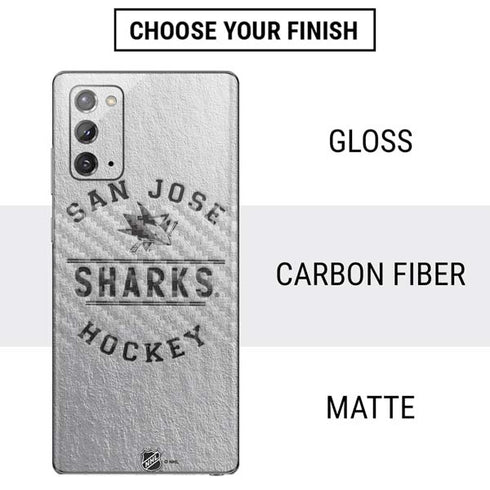 NHL San Jose Sharks Black Text Galaxy Note20 5G Skin