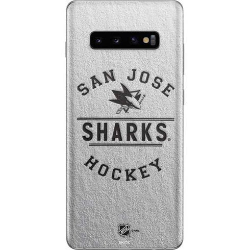 NHL San Jose Sharks Black Text Galaxy S10 Plus Skin