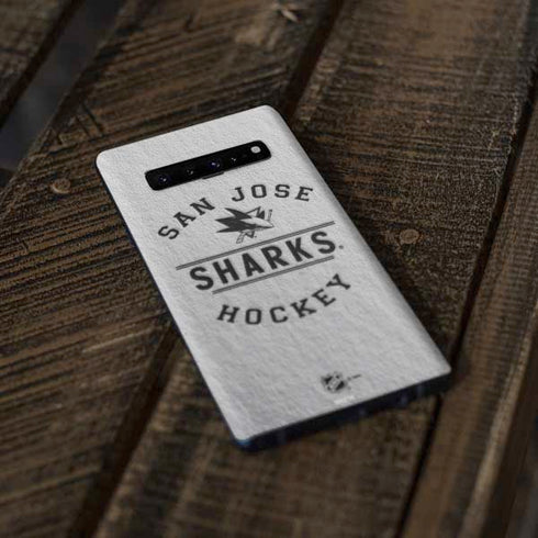 NHL San Jose Sharks Black Text Galaxy S10 Plus Skin
