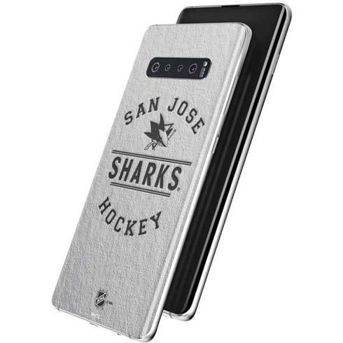 NHL San Jose Sharks Black Text Galaxy S10 Skin