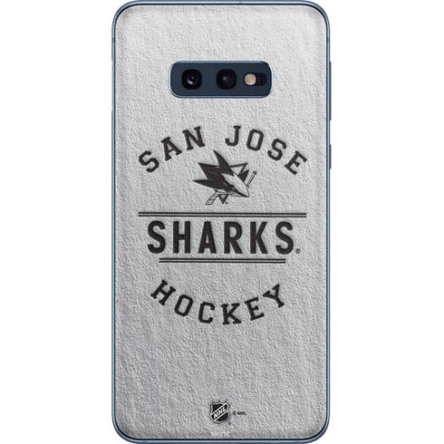 NHL San Jose Sharks Black Text Galaxy S10e Skin