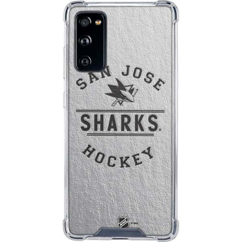NHL San Jose Sharks Black Text Galaxy S20 FE Clear Case