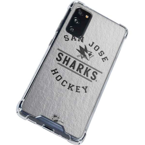 NHL San Jose Sharks Black Text Galaxy S20 FE Clear Case