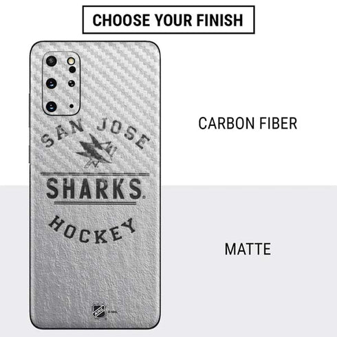 NHL San Jose Sharks Black Text Galaxy S20 Plus Skin