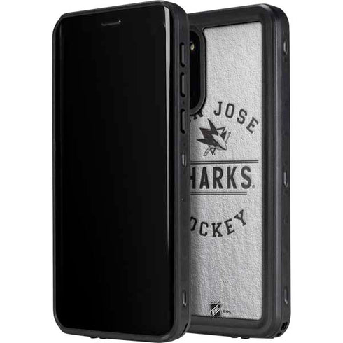 NHL San Jose Sharks Black Text Galaxy S20 Plus Waterproof Case