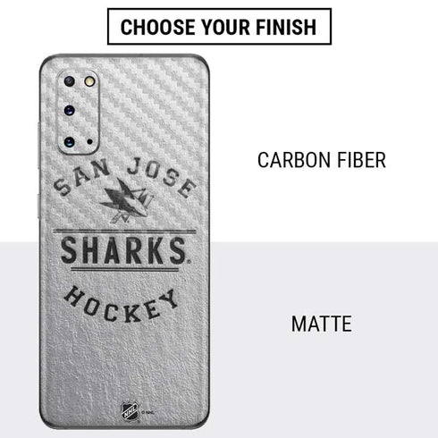 NHL San Jose Sharks Black Text Galaxy S20 Skin