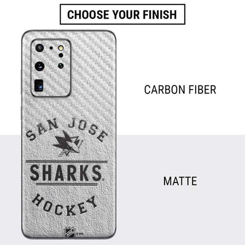 NHL San Jose Sharks Black Text Galaxy S20 Ultra 5G Skin