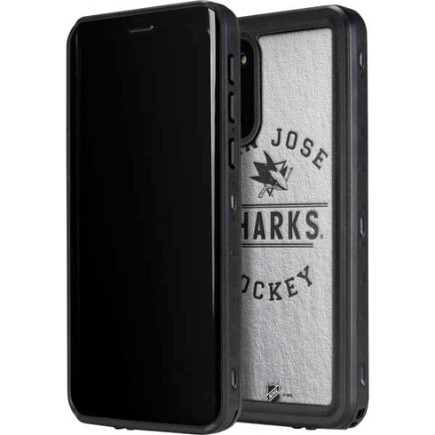 NHL San Jose Sharks Black Text Galaxy S20 Waterproof Case