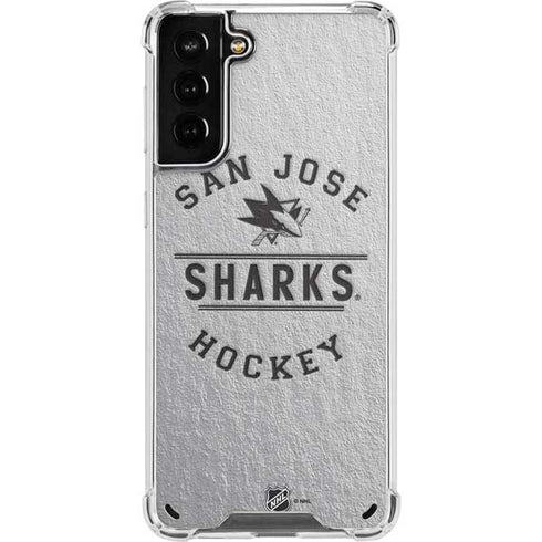 NHL San Jose Sharks Black Text Galaxy S21 Plus 5G Clear Case